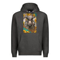 Charcoal Heather Western Navajo Churro Sheep Premium Hoodie - LillyAllenDesigns
