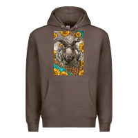 Coffee Western Navajo Churro Sheep Premium Hoodie - LillyAllenDesigns