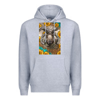 Heather Grey Western Navajo Churro Sheep Premium Hoodie - LillyAllenDesigns