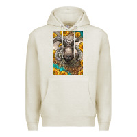 Oatmeal Heather Western Navajo Churro Sheep Premium Hoodie - LillyAllenDesigns