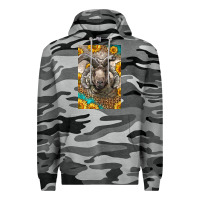 Slate Camo Western Navajo Churro Sheep Premium Hoodie - LillyAllenDesigns