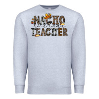 Heather Grey nacho averange teacher Premium Sweatshirt - CowhideDigitalArt