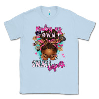 Dusty Blue minding my own small business afro messy bun Classic Tee - texasbilliewilder