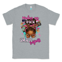 Heather Grey minding my own small business afro messy bun Classic Tee - texasbilliewilder