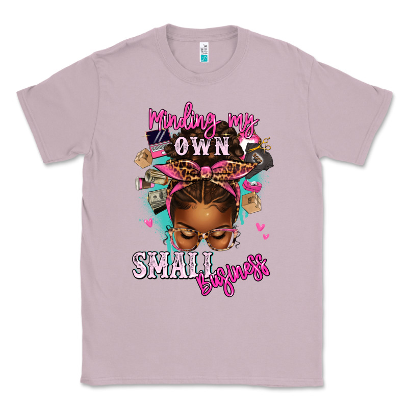 Minding My Own Small Business Afro Messy Bun Classic Tee by texasbilliewilder | Teevron
