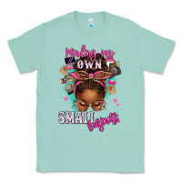 Seafoam minding my own small business afro messy bun Classic Tee - texasbilliewilder