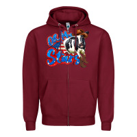 Burgundy oh my stars cow Zipper Hoodie - Zillion Design Studio