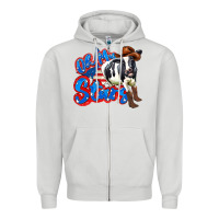 Dove Grey oh my stars cow Zipper Hoodie - Zillion Design Studio