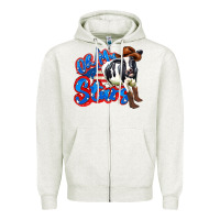 Oatmeal Heather oh my stars cow Zipper Hoodie - Zillion Design Studio