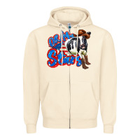 Sandshell oh my stars cow Zipper Hoodie - Zillion Design Studio