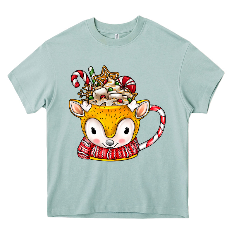 Coffee Cups Animal Heavy Core Tee by CowhideDigitalArt | Teevron