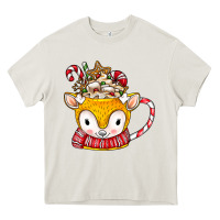 Cream coffee cups animal Heavy Core Tee - CowhideDigitalArt