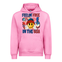 Fuchsia Pink feelin free in the usa Urban Hoodie - MaliasSmallBusiness