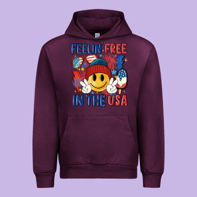 Feelin Free In The Usa Urban Hoodie Designed By Maliassmallbusiness