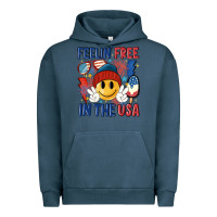 Pigment Midnight Navy feelin free in the usa Urban Hoodie - MaliasSmallBusiness