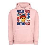 Pigment Salmon feelin free in the usa Urban Hoodie - MaliasSmallBusiness