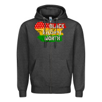 Charcoal Heather black history month Zipper Hoodie - texasbilliewilder