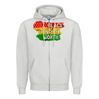 Dove Grey black history month Zipper Hoodie - texasbilliewilder