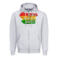 Heather Grey black history month Zipper Hoodie - texasbilliewilder