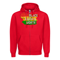Red black history month Zipper Hoodie - texasbilliewilder