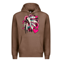 Chestnut indian headdress with hearts valentine's day Premium Hoodie - Jasminsmagicworld