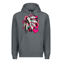 Rock indian headdress with hearts valentine's day Premium Hoodie - Jasminsmagicworld