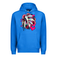 True Royal indian headdress with hearts valentine's day Premium Hoodie - Jasminsmagicworld