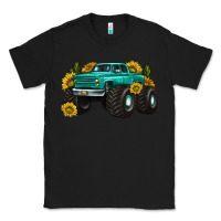 Black monster truck with sunflower western Classic Tee - texasbilliewilder