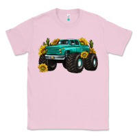 Bubblegum Pink monster truck with sunflower western Classic Tee - texasbilliewilder