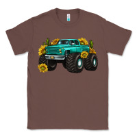 Chestnut monster truck with sunflower western Classic Tee - texasbilliewilder