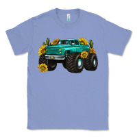 Colony Blue monster truck with sunflower western Classic Tee - texasbilliewilder