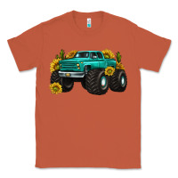Copper monster truck with sunflower western Classic Tee - texasbilliewilder