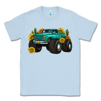 Dusty Blue monster truck with sunflower western Classic Tee - texasbilliewilder