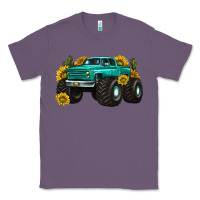 Lavender monster truck with sunflower western Classic Tee - texasbilliewilder