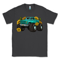 Smoke monster truck with sunflower western Classic Tee - texasbilliewilder