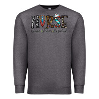 Charcoal Heather nurse caring strong essential Premium Sweatshirt - CowhideDigitalArt