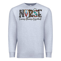 Heather Grey nurse caring strong essential Premium Sweatshirt - CowhideDigitalArt