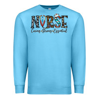 Ocean Blue nurse caring strong essential Premium Sweatshirt - CowhideDigitalArt