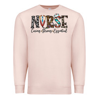 Pale Pink nurse caring strong essential Premium Sweatshirt - CowhideDigitalArt