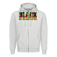 Dove Grey black is beautiful juneteenth Zipper Hoodie - texasbilliewilder