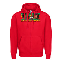 Red black is beautiful juneteenth Zipper Hoodie - texasbilliewilder