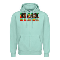 Seafoam black is beautiful juneteenth Zipper Hoodie - texasbilliewilder