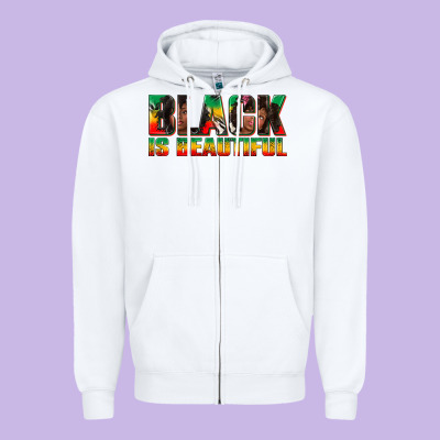Zipper Hoodie black is beautiful juneteenth
