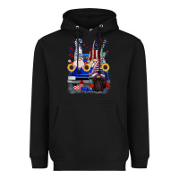 Black 4th of July gnomes truck Heavyweight Hoodie - CowGirlArtShop