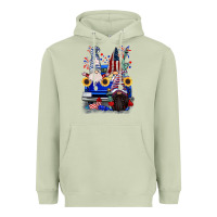 Matcha 4th of July gnomes truck Heavyweight Hoodie - CowGirlArtShop