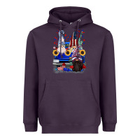 Plum 4th of July gnomes truck Heavyweight Hoodie - CowGirlArtShop