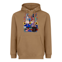 Toasted Coconut 4th of July gnomes truck Heavyweight Hoodie - CowGirlArtShop