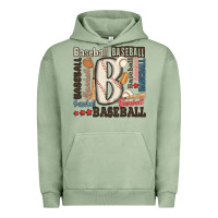 Pigment Oil Green baseball Urban Hoodie - MaliasSmallBusiness