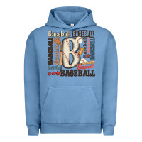 Pigment Pebble Blue baseball Urban Hoodie - MaliasSmallBusiness