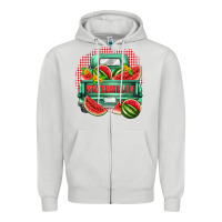 Dove Grey watermelon truck Zipper Hoodie - Zillion Design Studio
